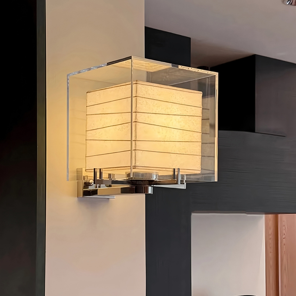 Japanese Minimalist Creative Bedroom Hallway Glass Wall Lamp
