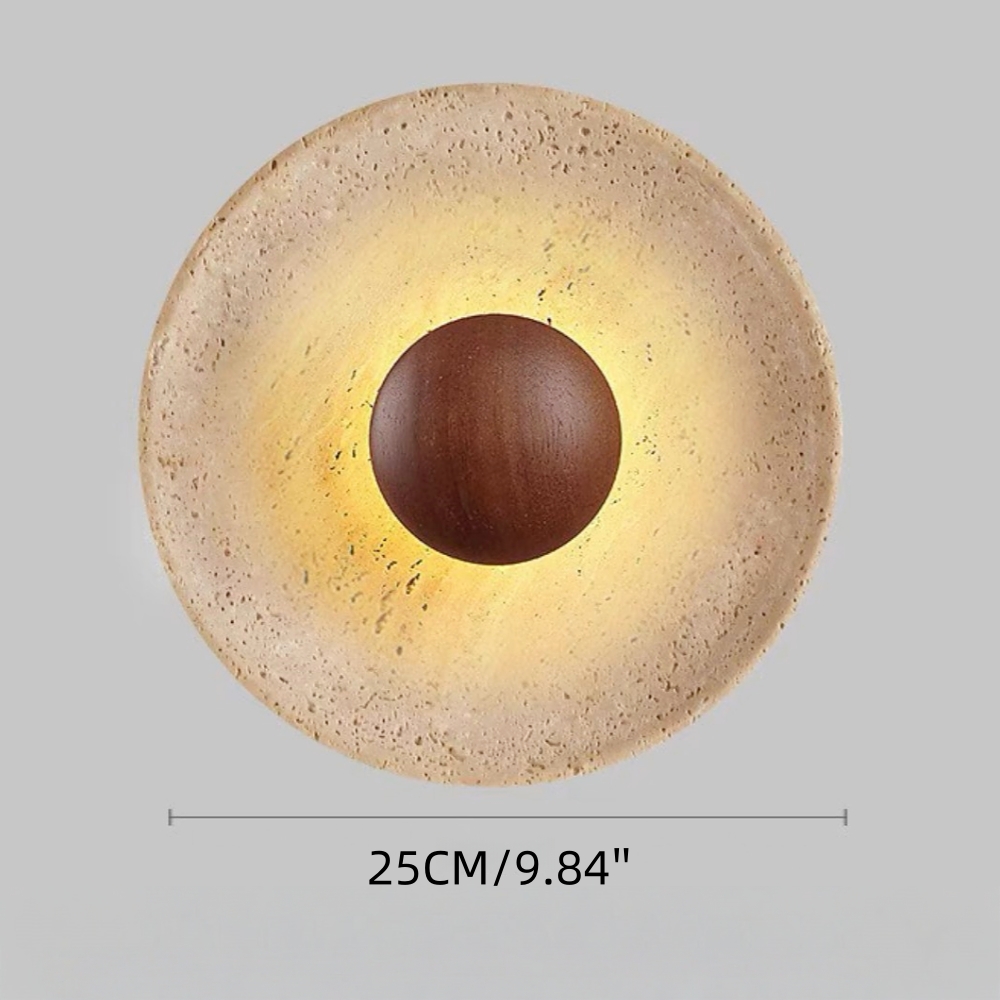 Wabi Sabi Yellow Cave Stone Natural Textural Bedside Light