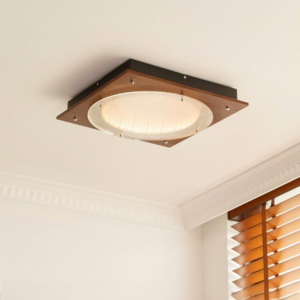 French Bauhaus Entrance Foyer Ceiling Light 