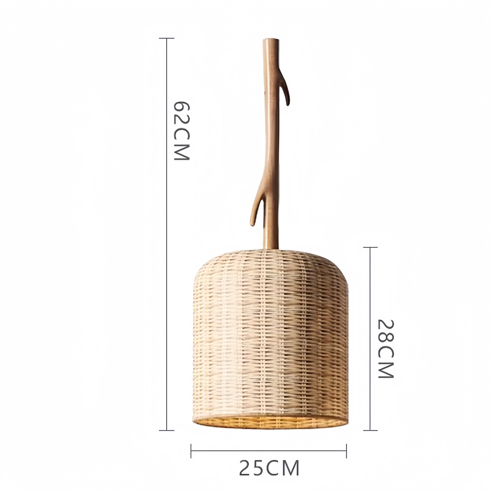 Wabi-Sabi Style Rattan Woven Combination Pendant Light