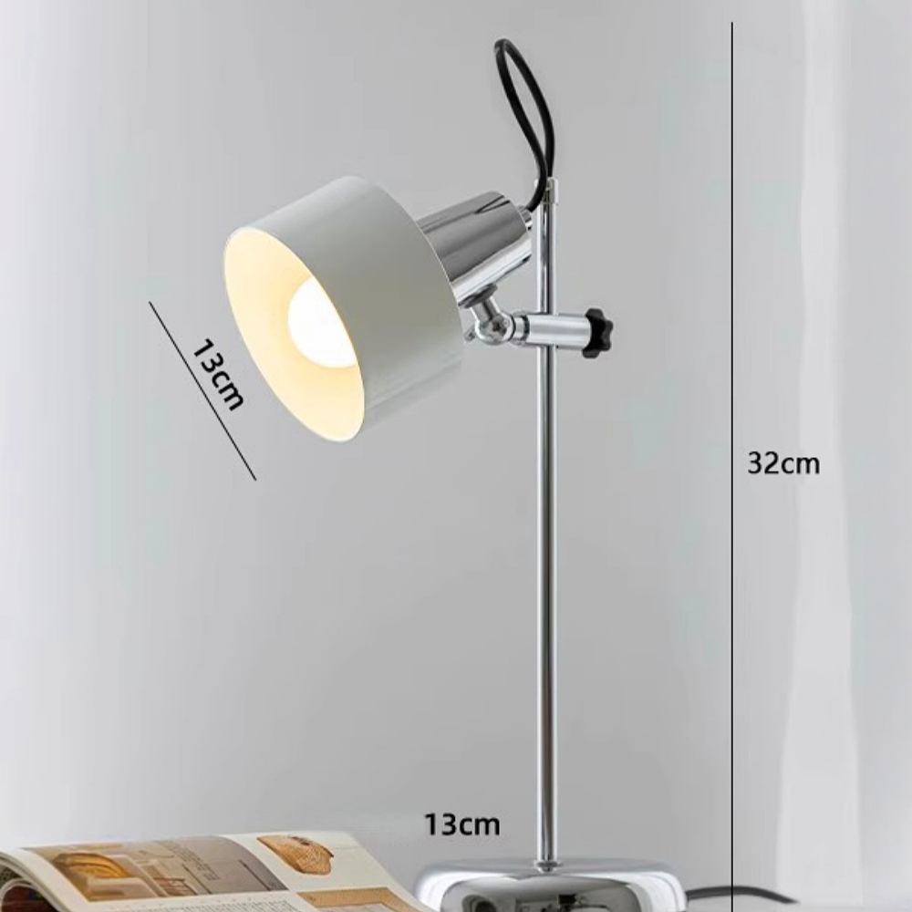 Retro Bauhaus Contrast Color Adjustable Arm Table Lamp