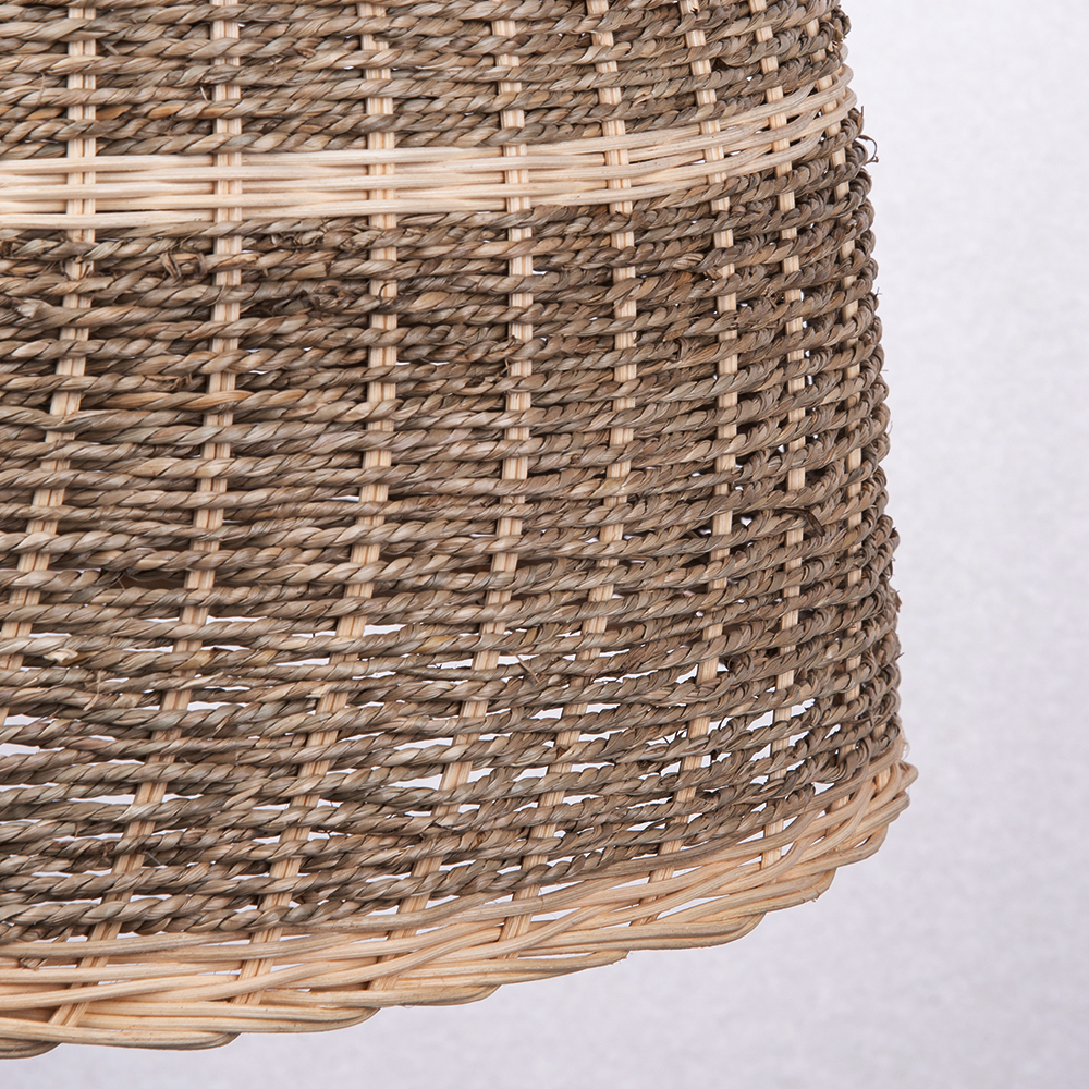 Farmhouse Wabi sabi Rattan Hanging Chandelier Restaurant Pendant Light