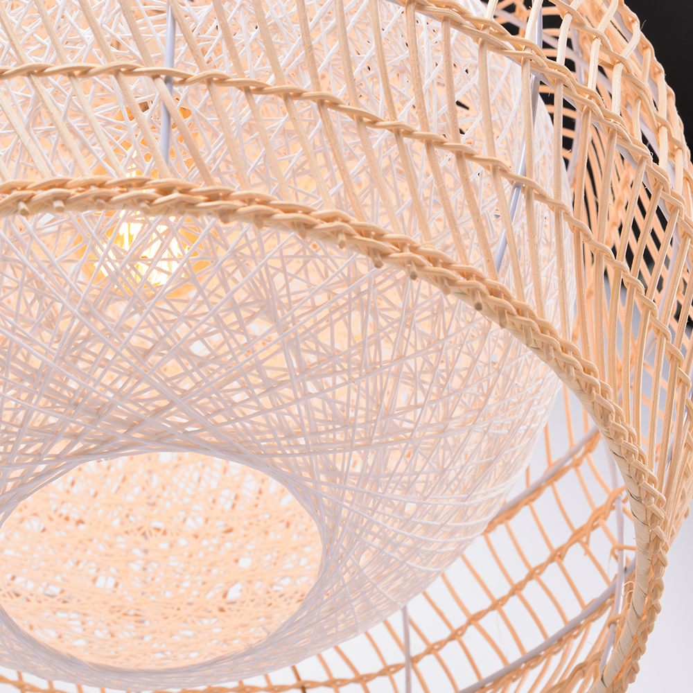 Bohemian coastal kitchen rattan pendant light dining room modern chandelier