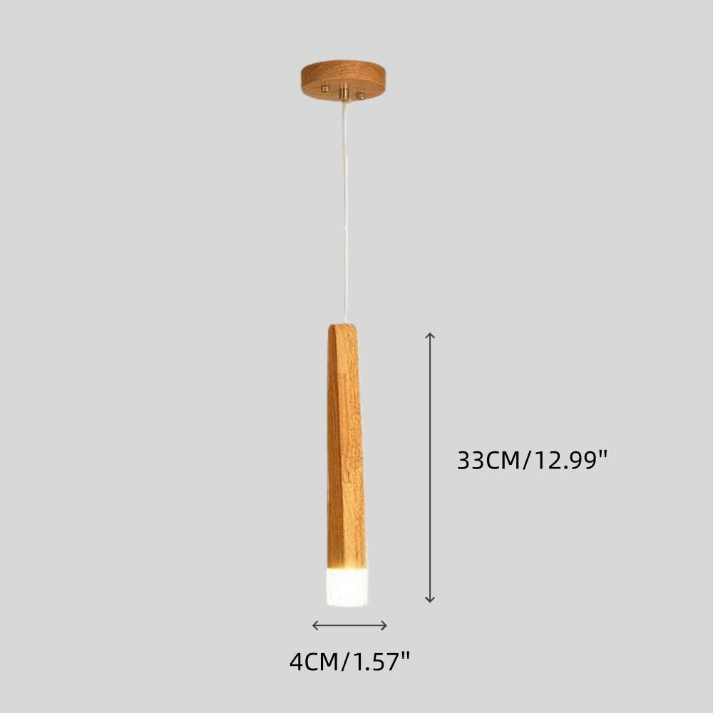 Nordic Style Solid Wood Matchstick Pendant Lamp