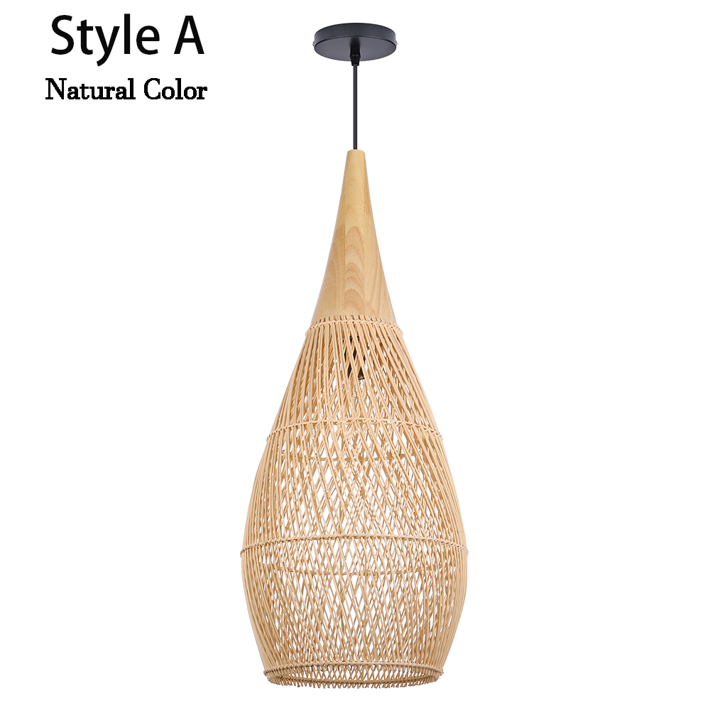 Wabi-sabi Rattan Chandeliers Rustic Handwoven Light Fixture for Restaurant