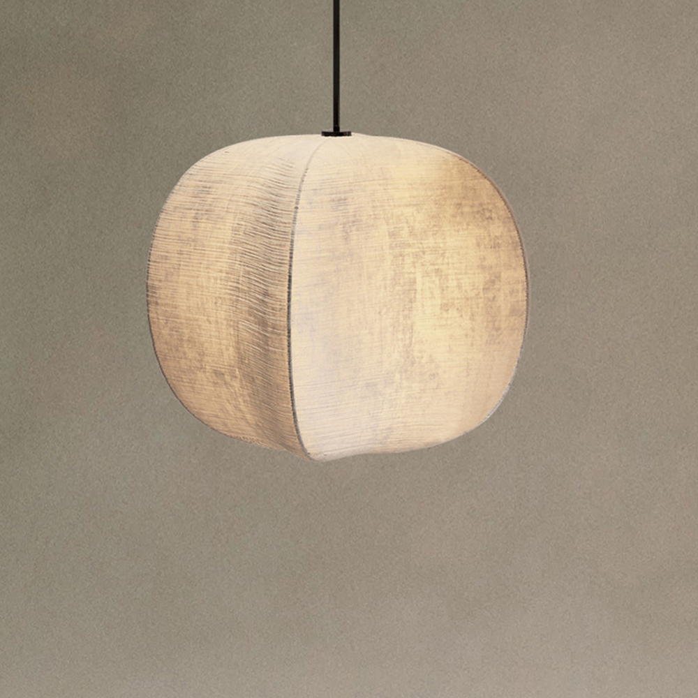 Wabi-sabi Style Living Room Fabric Chandelier Japanese Homestay Light Fixture