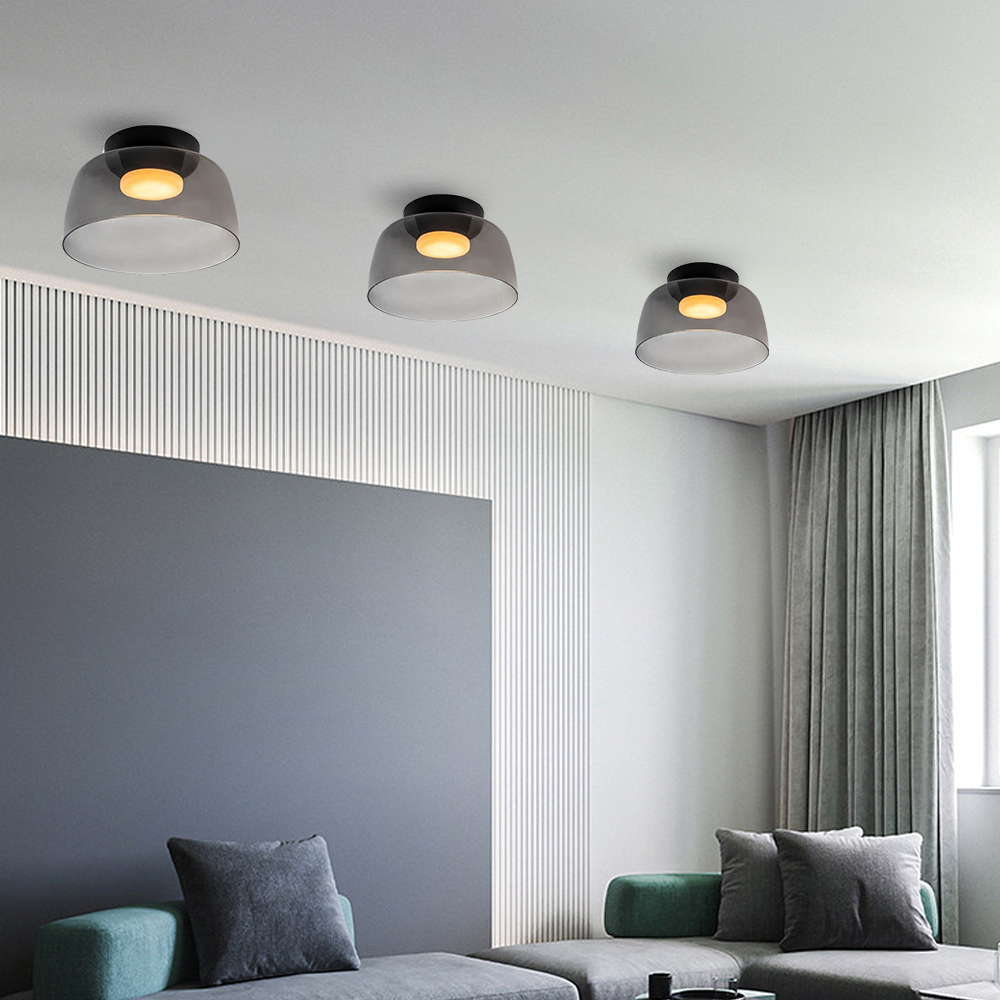 Nordic Designer Corridor Ceiling Light Retro Bedroom Glass Hanging Lamp