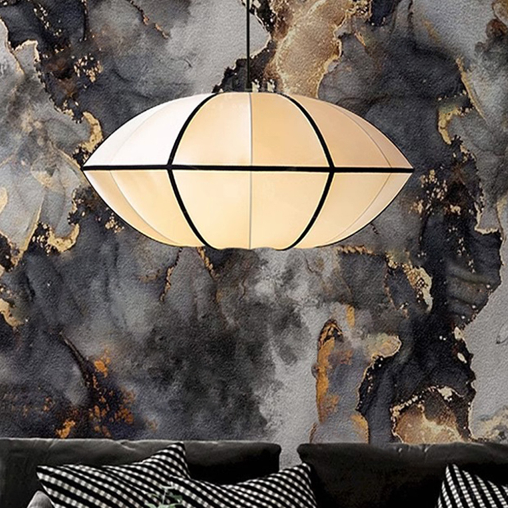 Living Room Satin Chandelier Japanese Medieval Vintage Pendant Lamps Set