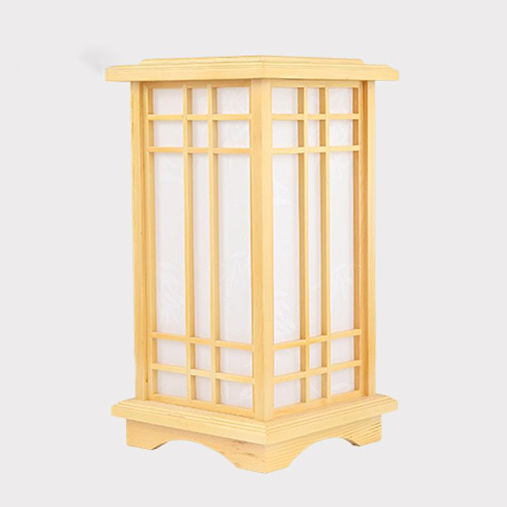 Japanese Floor Lamp Wood Tatami Table Lamp For Bedroom
