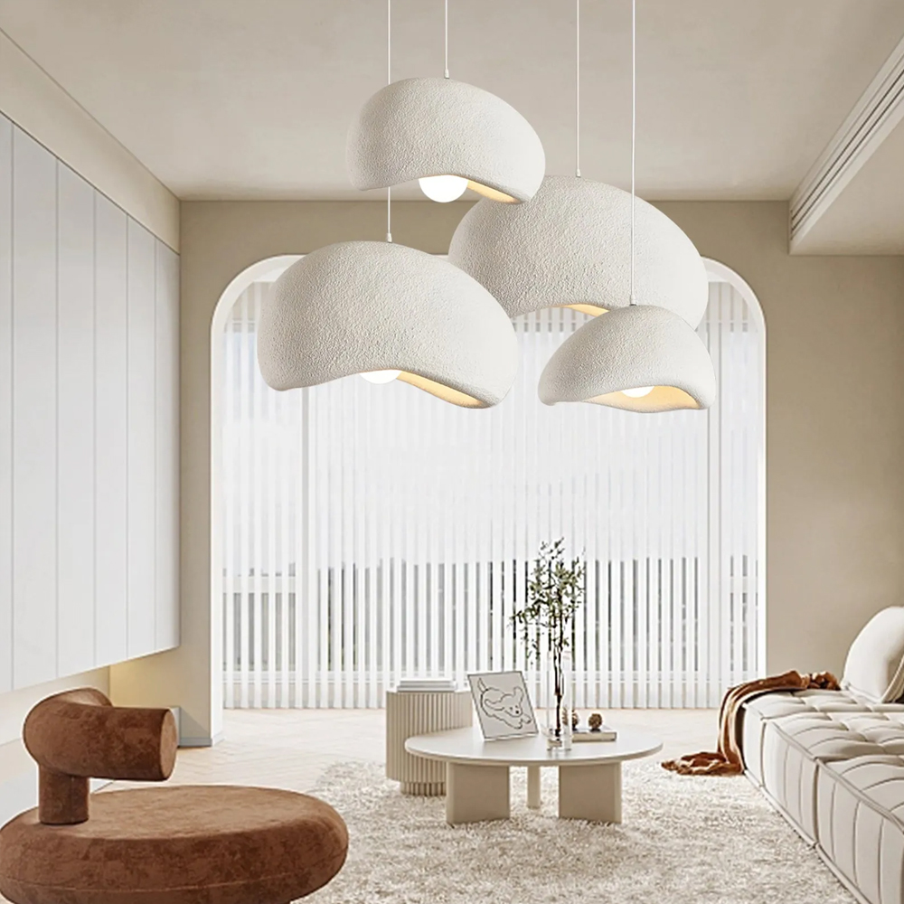 Nordic Designer Resin Pendant Light French Cream Style Modern Living Room Chandelier