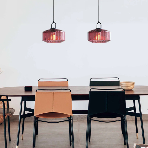 Modern Stained Glass Pendant Light Farmhouse Living Room Chandeliers