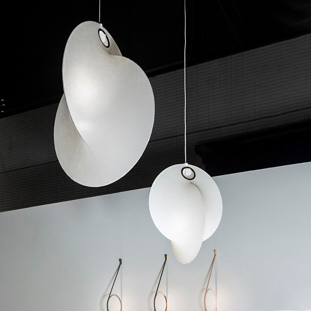 Simple Italian Silk Chandelier Nordic Living Room Bedroom Fabric Pendant Lights