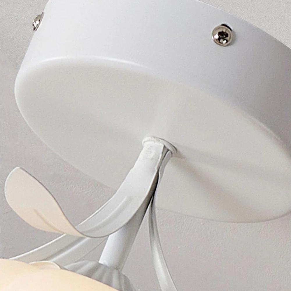 French cream style corridor balcony entrance flower bud shaped glass ceiling light