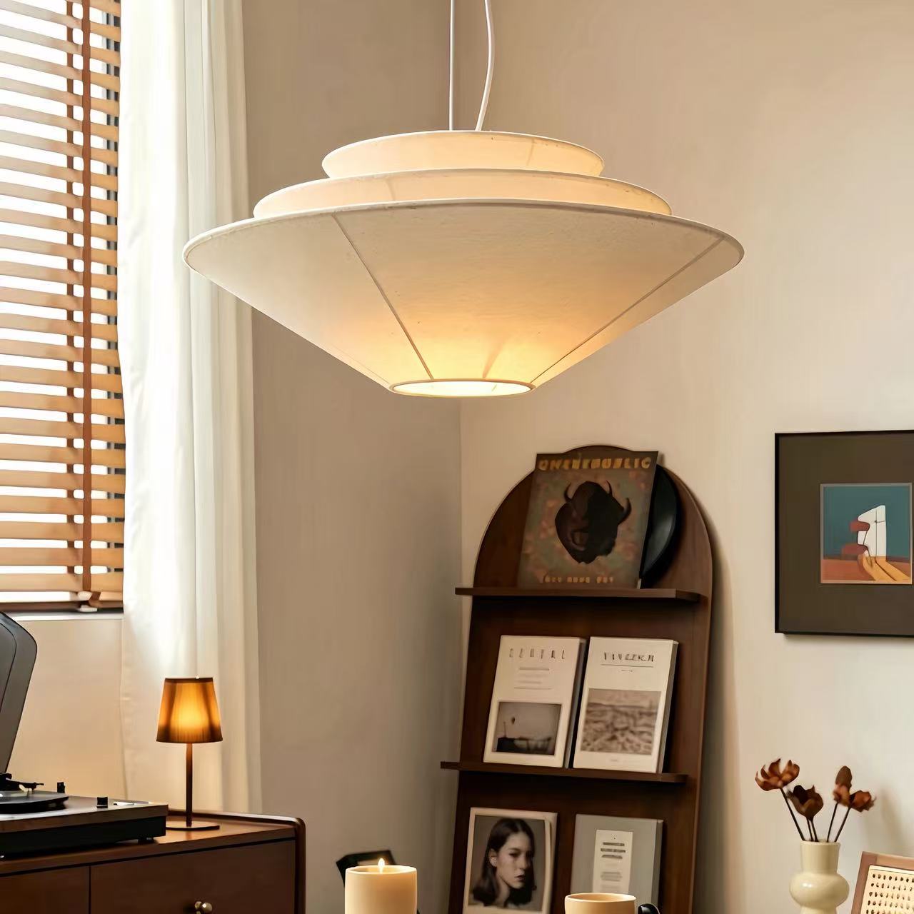Gull Pendant Light Umbrella Fabric Lamp Creative Dining Room Light