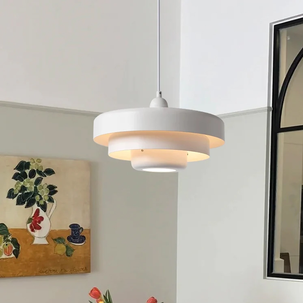 Classic Orange Metal Pendant Light Mid-Century Modern Green Bauhaus Mini Chandelier
