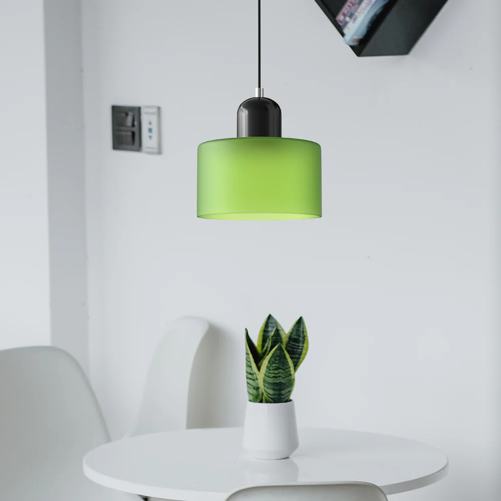 Bauhaus Small Glass Pendant Light Colorful Mini Chandeliers