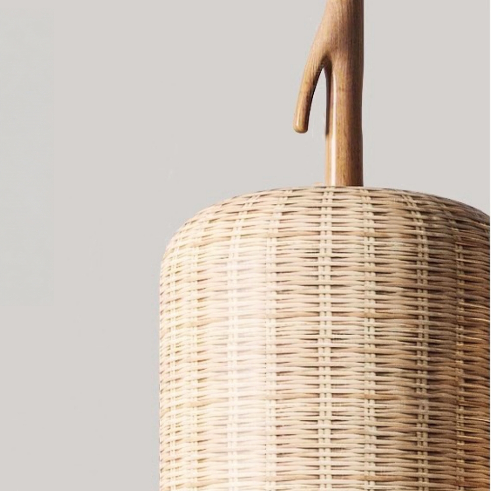 Wabi-Sabi Style Rattan Woven Combination Pendant Light
