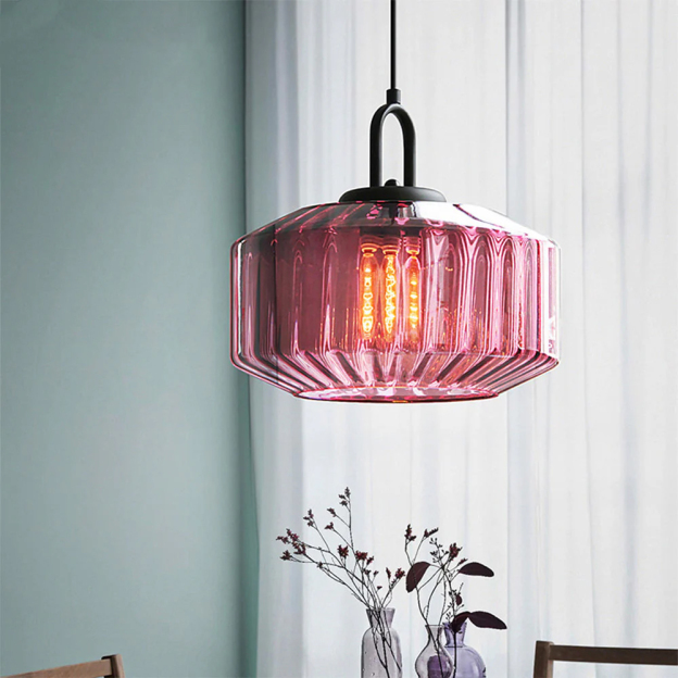 Modern Stained Glass Pendant Light Farmhouse Living Room Chandeliers