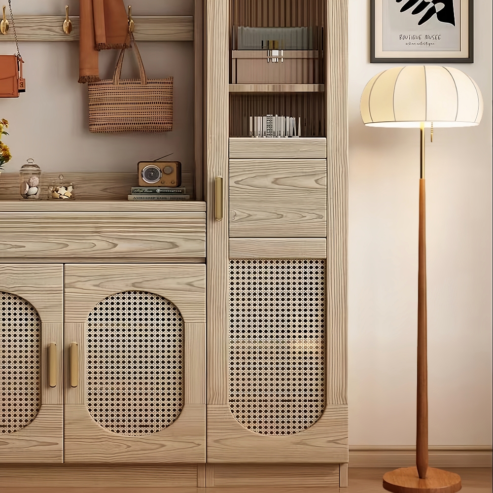  French Retro Floor Lamp Vertical Desk Lamp For Study Room Living Room