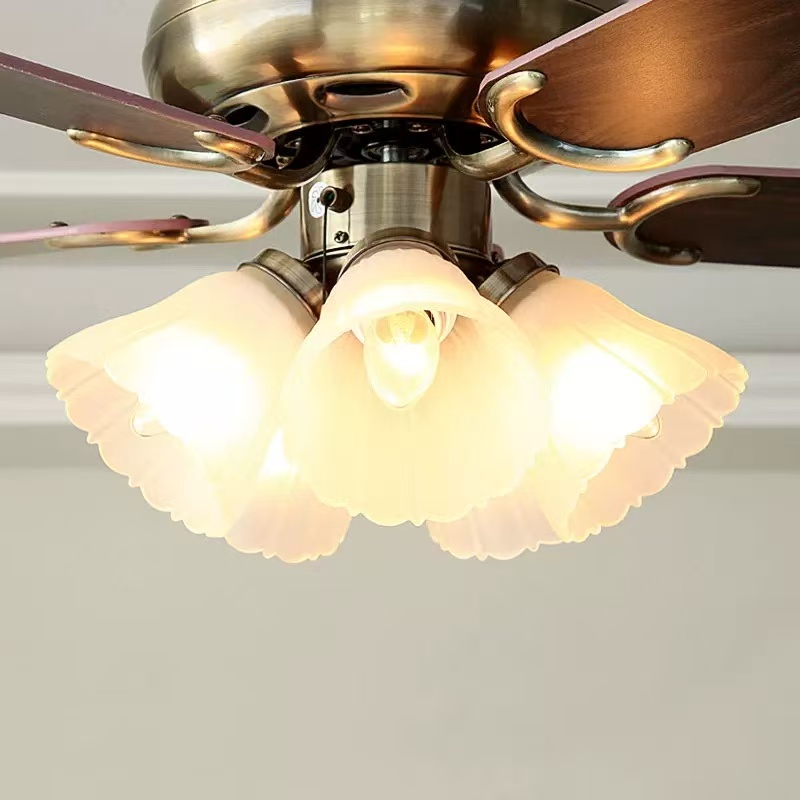 Mid-Century Vintage Ceiling Fan Light Modern Retro Fan Light Fixture