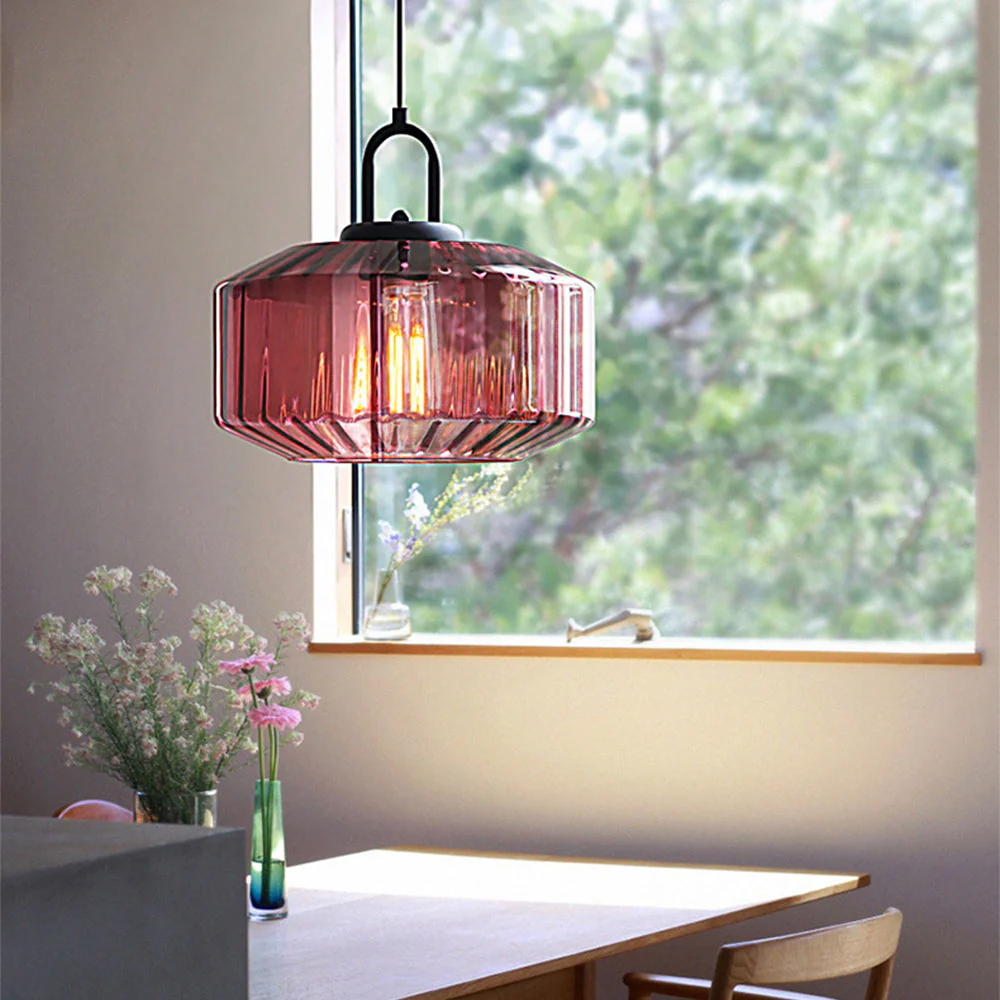 Modern Stained Glass Pendant Light Farmhouse Living Room Chandeliers