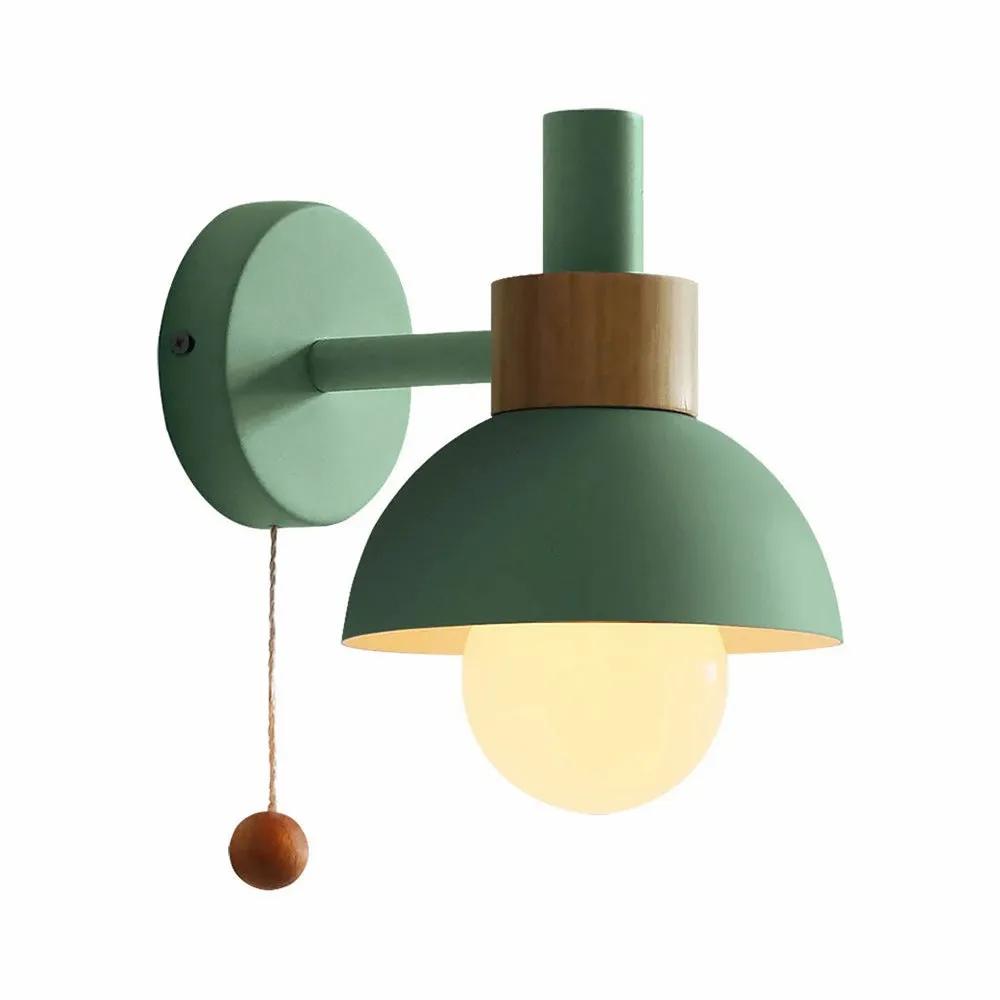 Macaron color matte dome wall lamp in living room foyer hallway