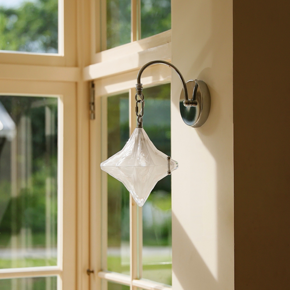 French Bauhaus Star Glass Wall Lamp Modern Minimalist Decor Lighting