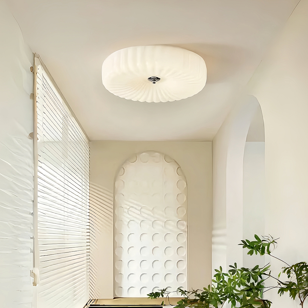 Medieval Cream Style Bauhaus Glass Ceiling Light