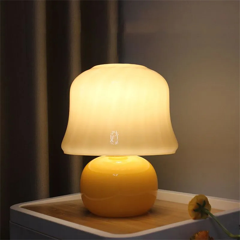 French Cream Mushroom Lamp Creative Decorative Table Lamp For Bedroom
