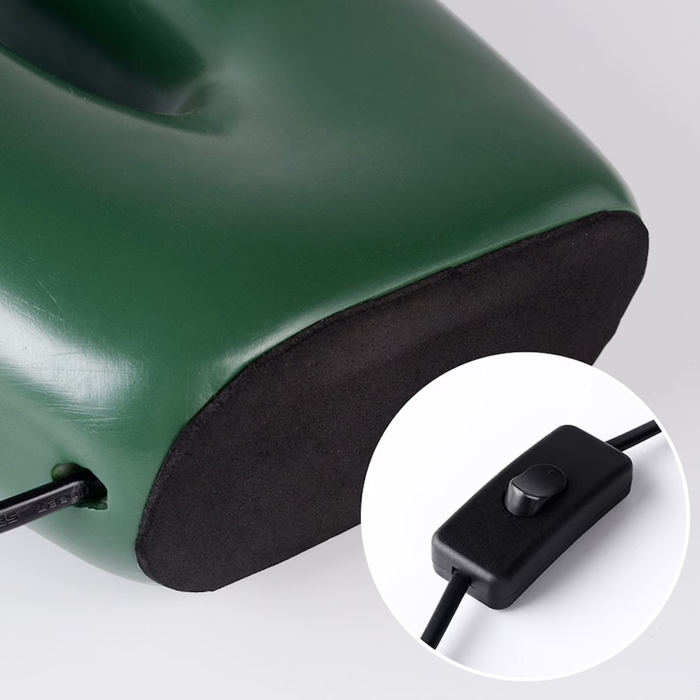 Nordic Green Table Lamp Danish Resin Bedside Lamp for Bedroom