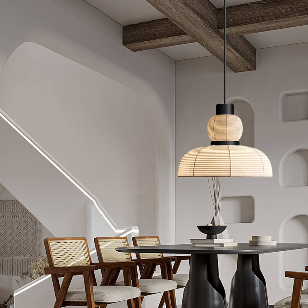 Japanese Wabi-Sabi Fabric Pendant Lights