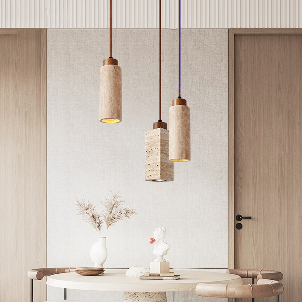 Wabi-sabi Marble Chandelier Island Table Retro Window Spotlight