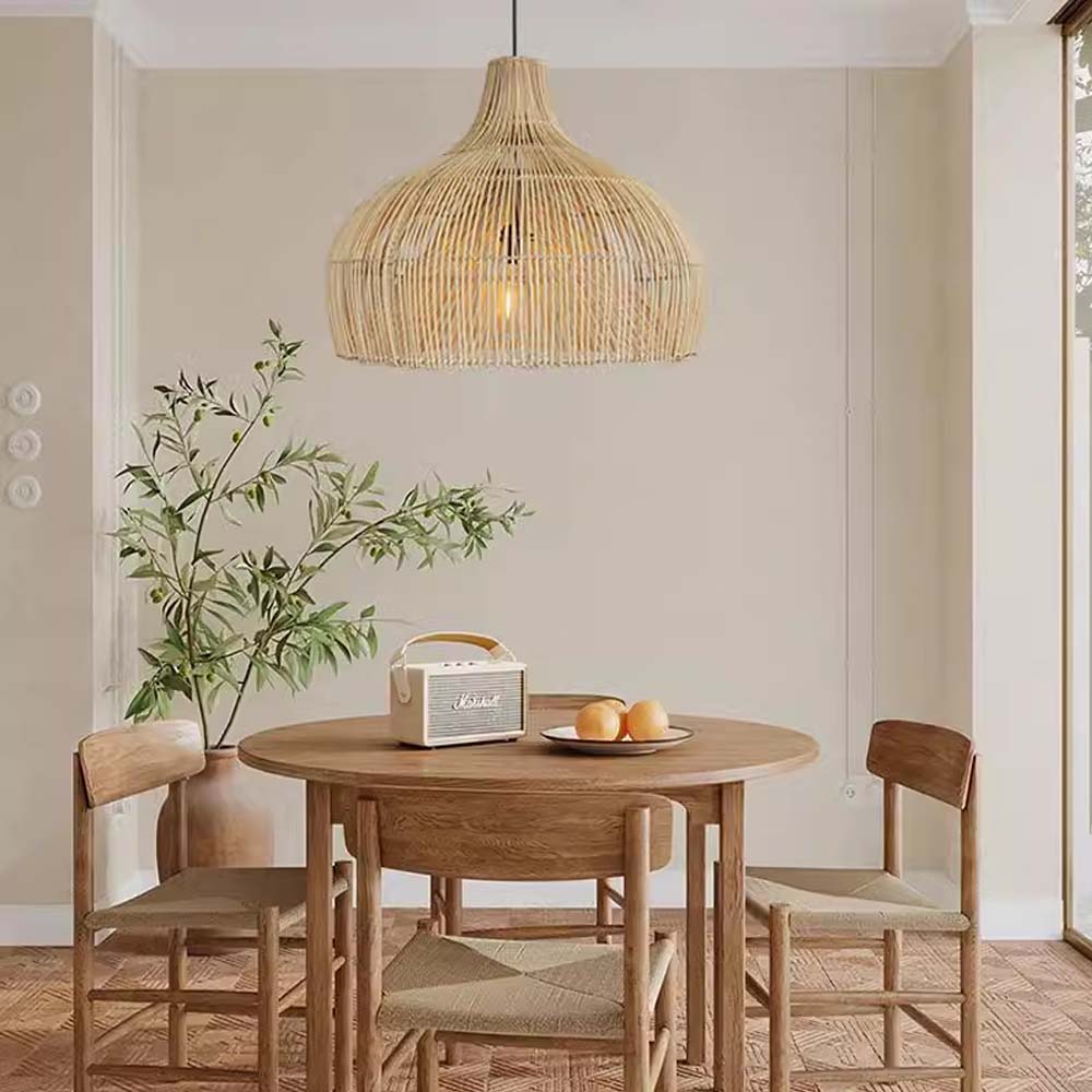 Boho Large Handmade Rattan Pendant Light