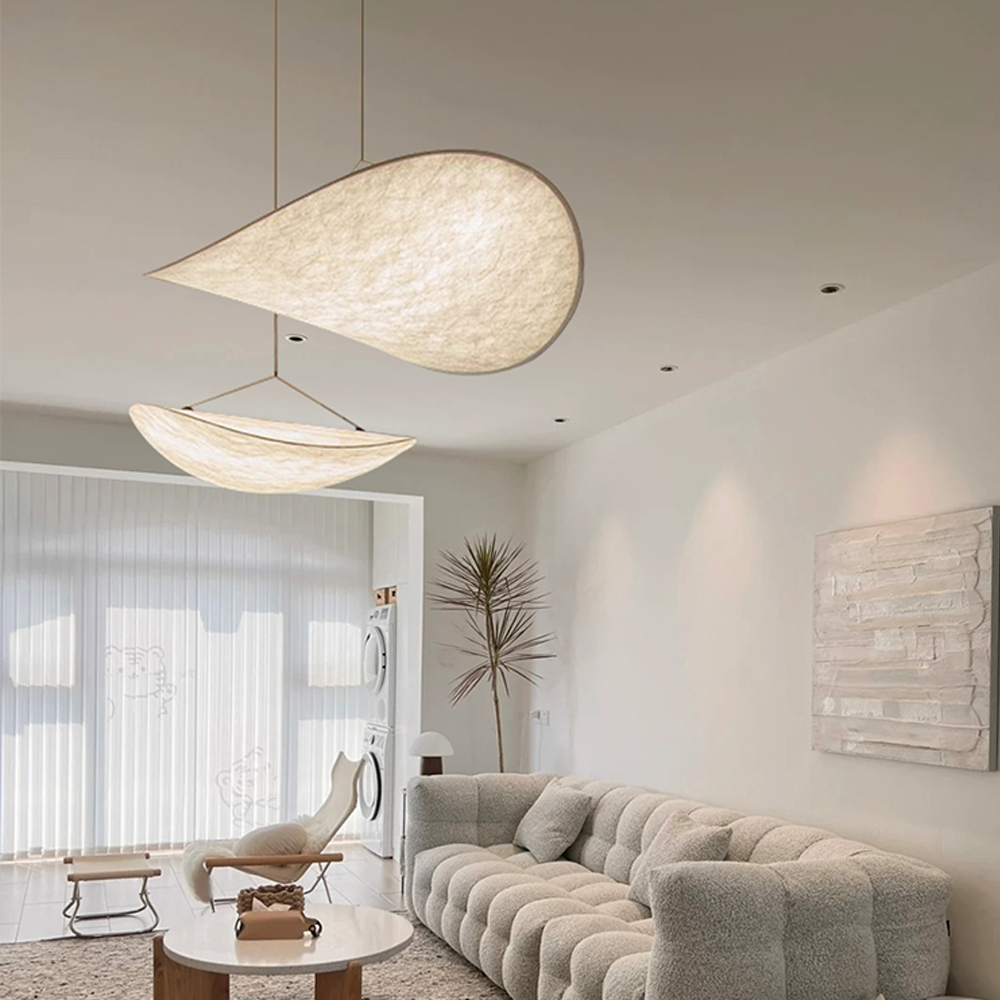 Designer Chandelier Modern Minimalist Silk Pendant Lamp Fixtures