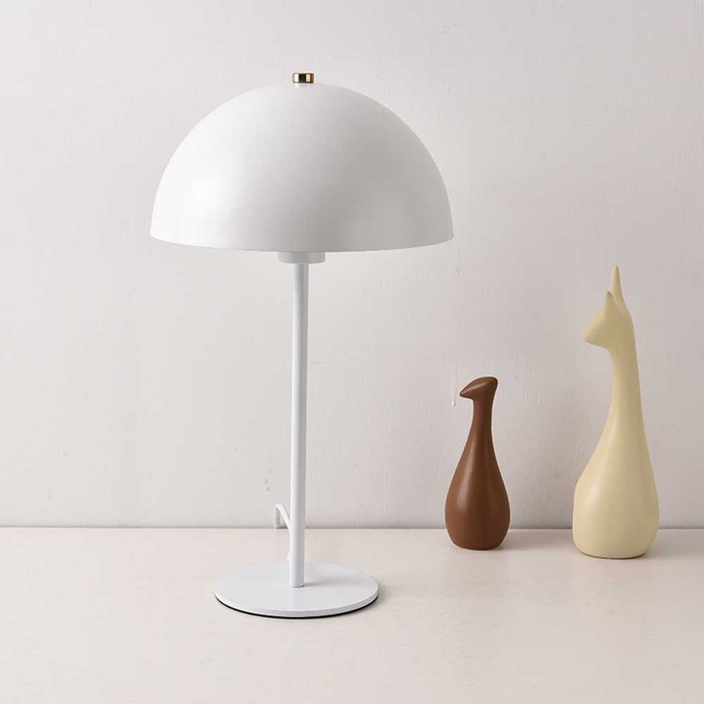 Plug In Mushroom Table Lamp Bedroom Bedside Creative LED Metal Desk Light