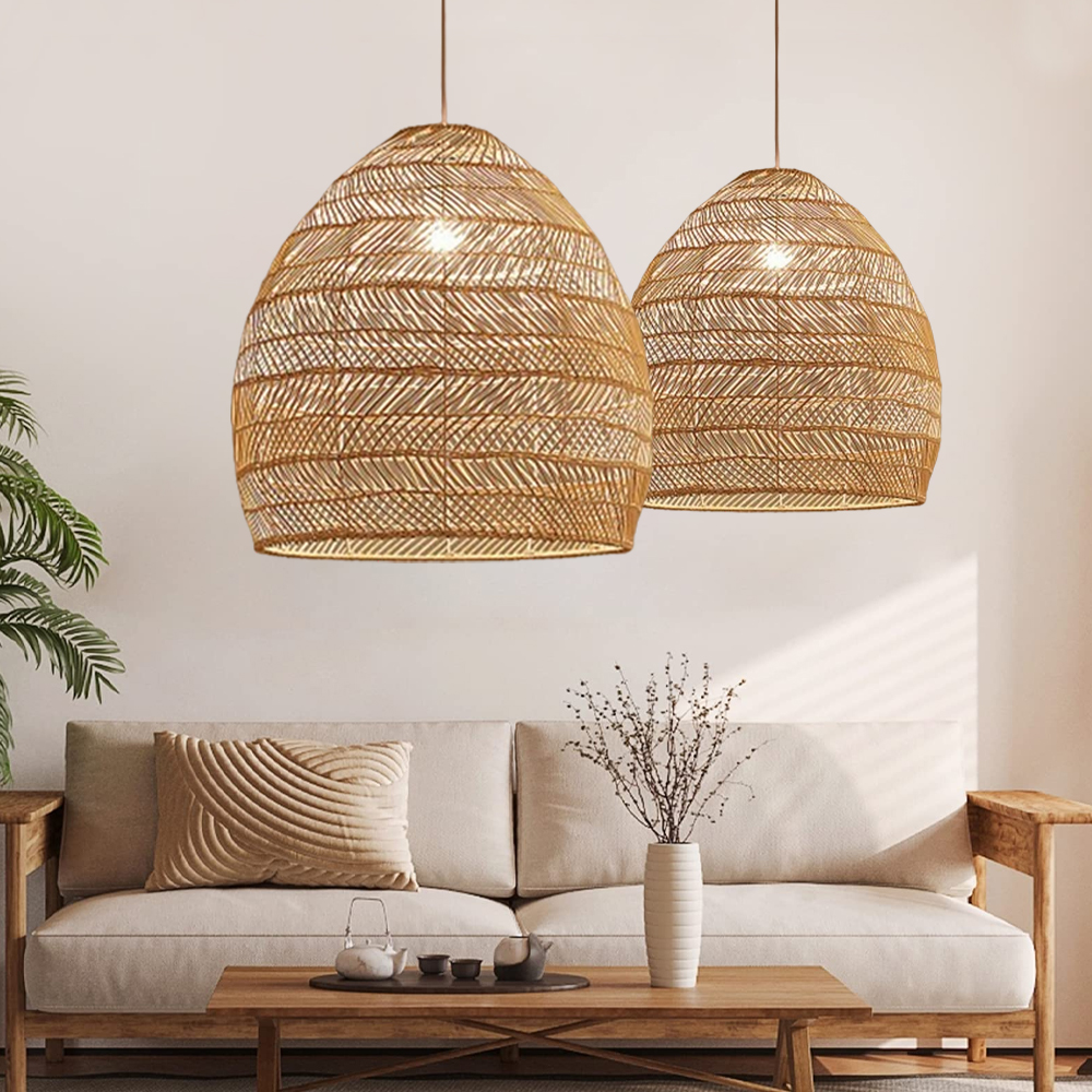 Florida Dining Room Rattan Pendants Light Fixture