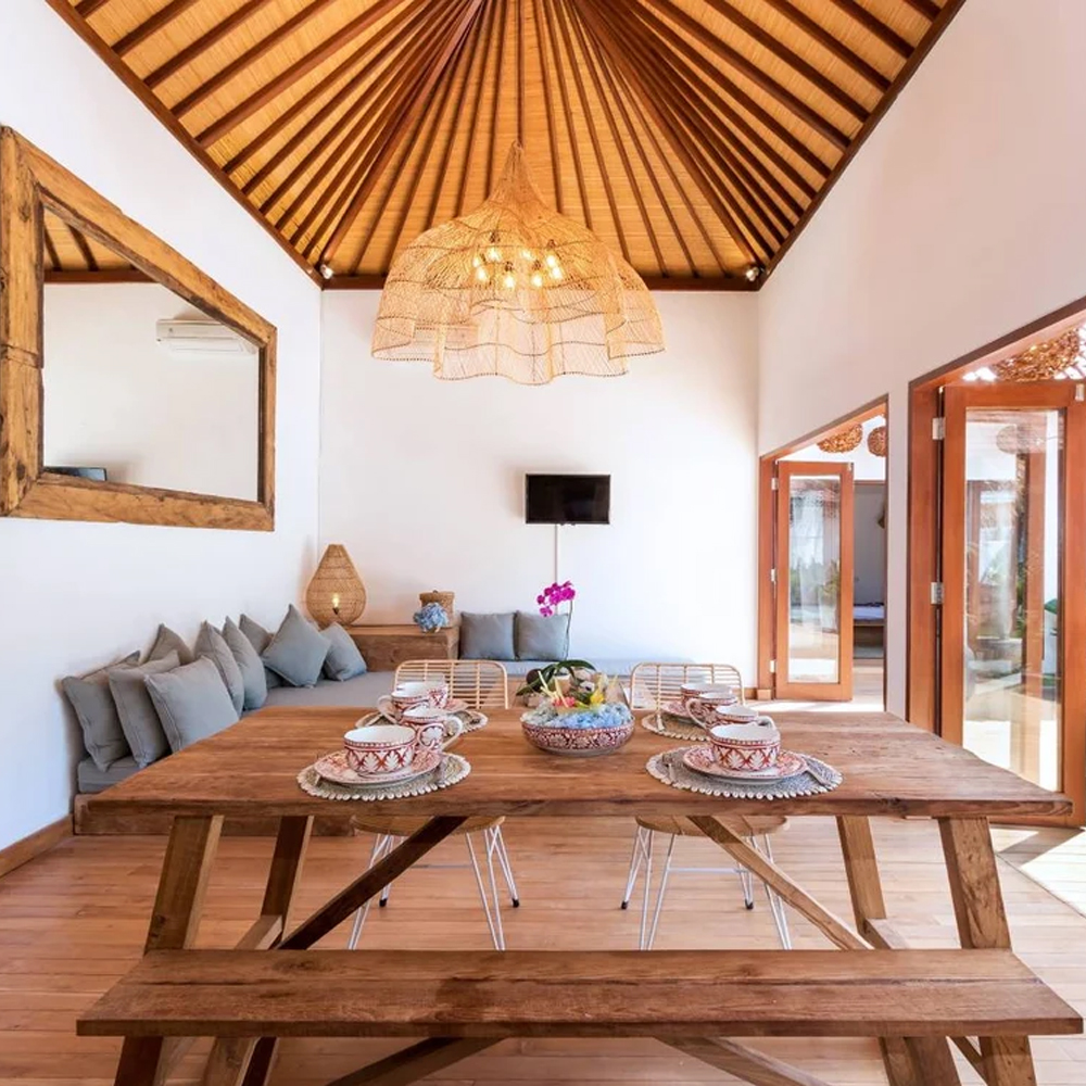 Justina Rattan Pendant Light Wabi Sabi Wicker Chandelier