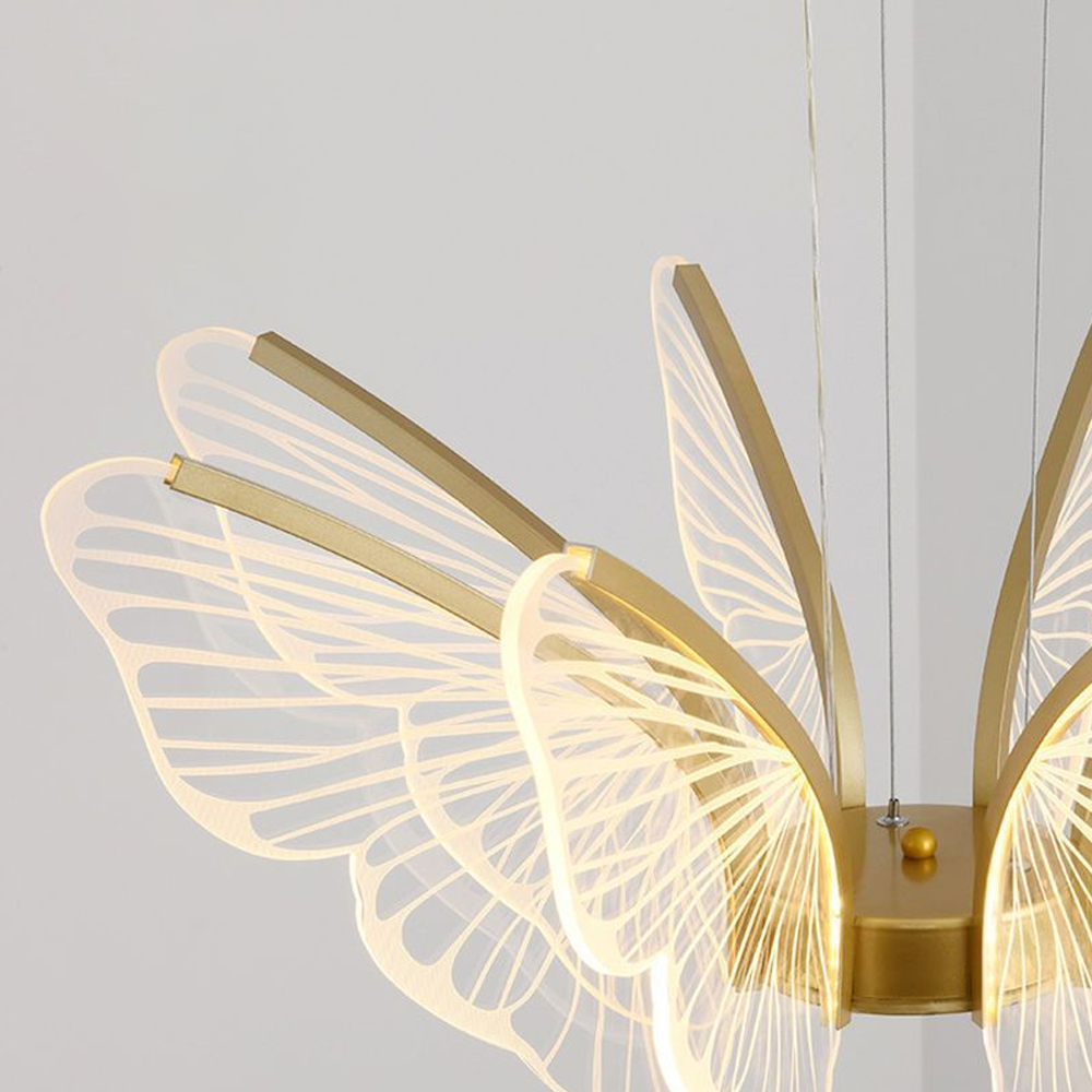 Luxury Postmodern Butterfly Chandelier Living Room Nordic Style Pendant Light