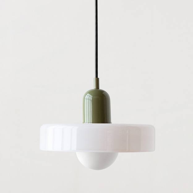 Mid-Century Modern Glass Pendant Light Memphis Dining Room Green Chandelier