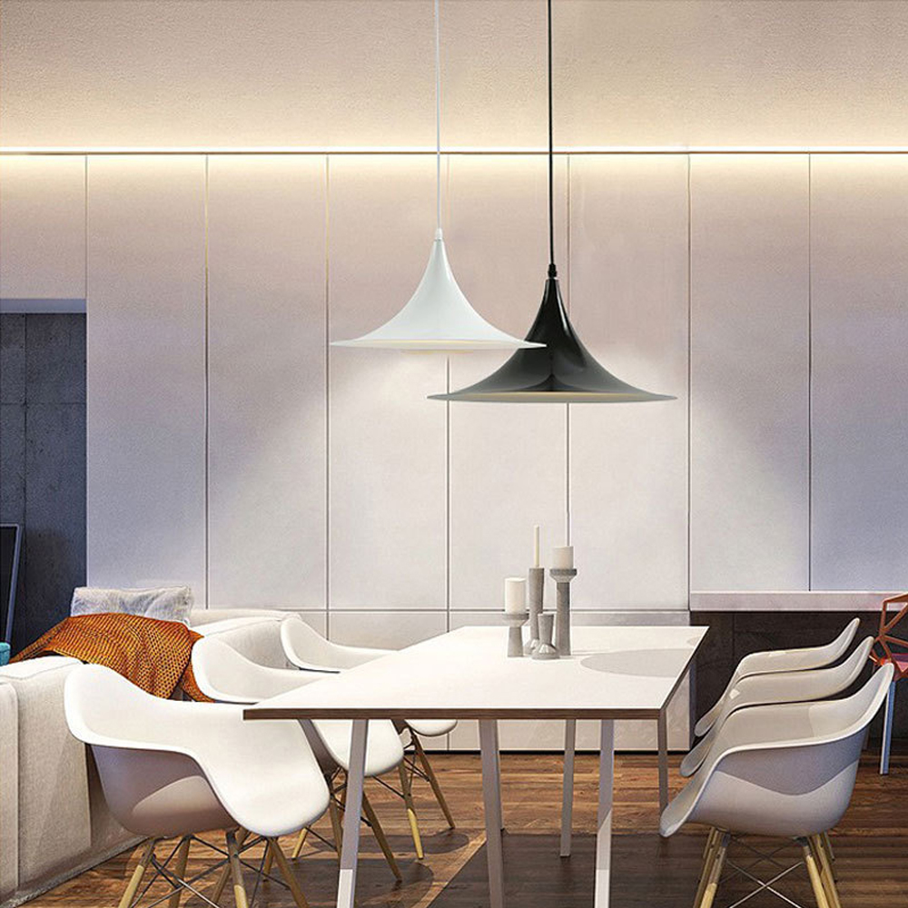 Industrial Style Horn Chandelier Minimalist Single-head Restaurant Metal Pendant Light