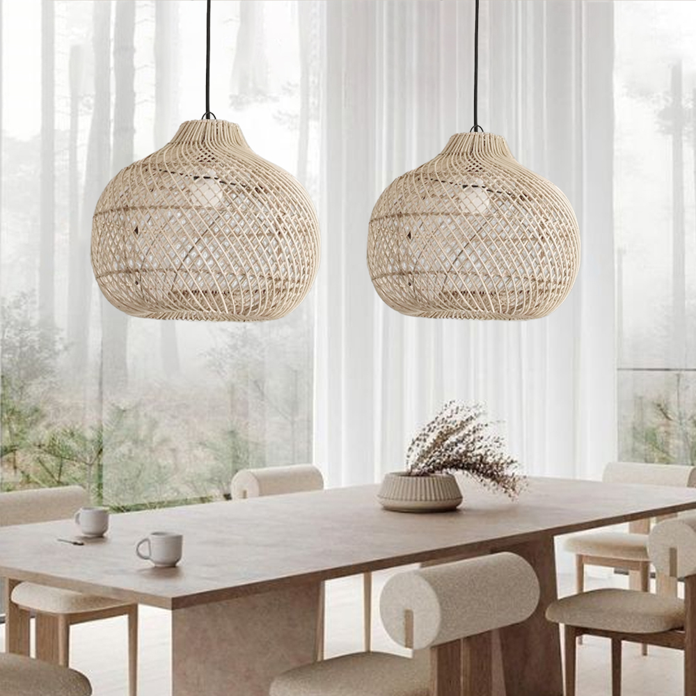 Vintage fresh and high-quality handmade rattan pendant Light