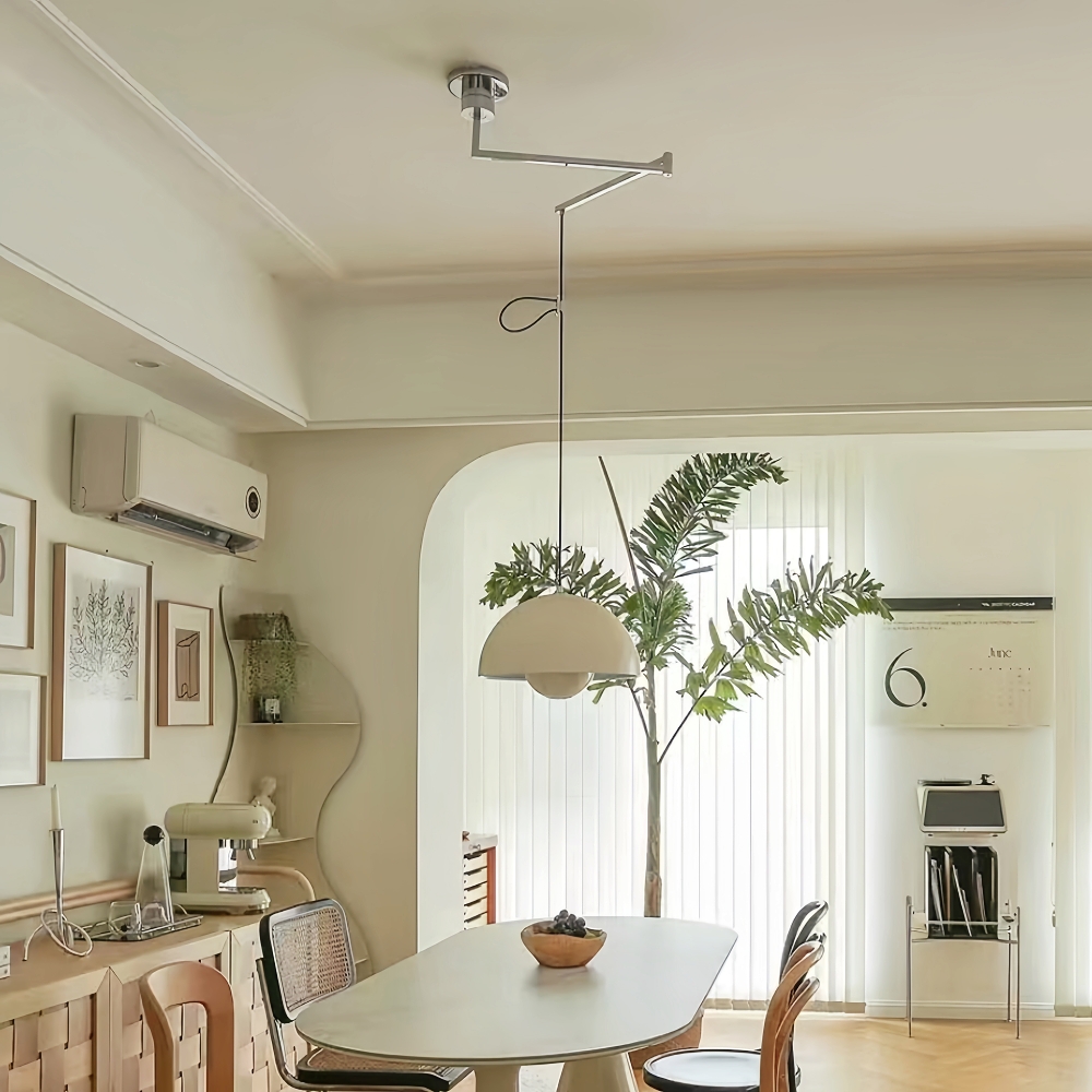 Adjustable Arm Metal Pendant Light Danish Flush Mount Flowerpot Dining Room Light