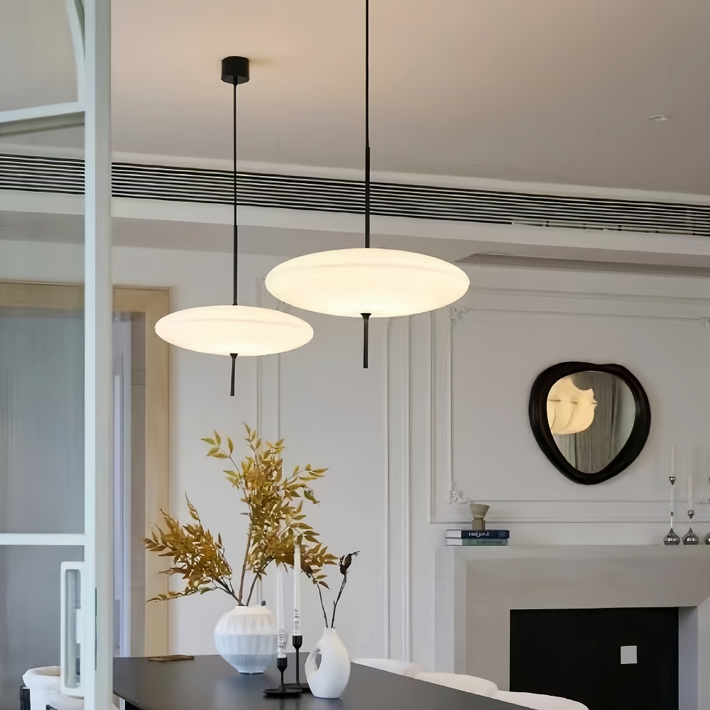 Danish Designer Glass Pendant Light Nordic modern Milk White Chandelier