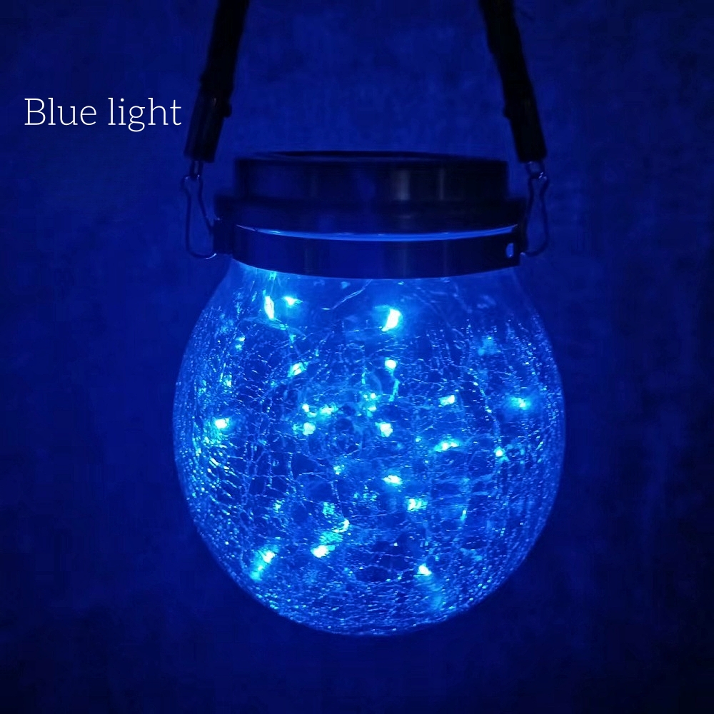 Solar Outdoor Waterproof Cracked gGass Hanging Lamp