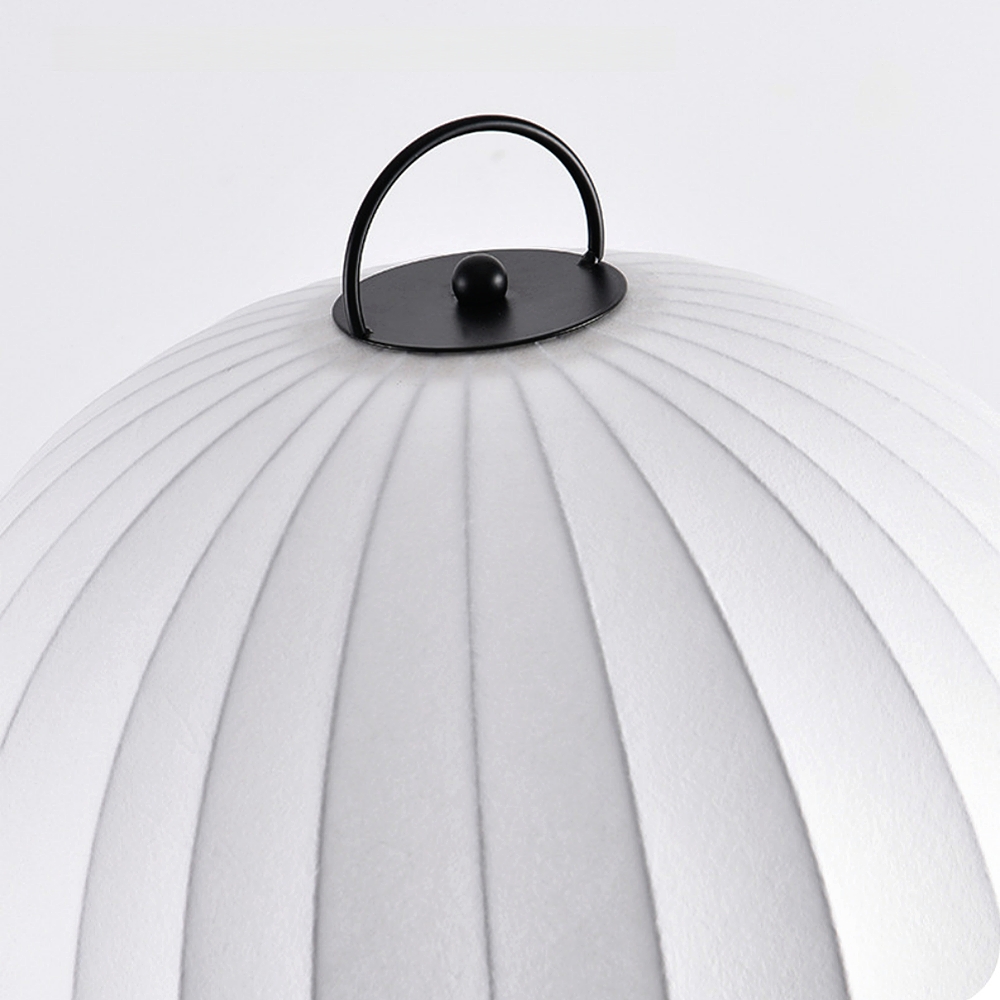 Modern Style Pear Shaped Silk Floor Lamp Creative Living Room Lighting Decoration