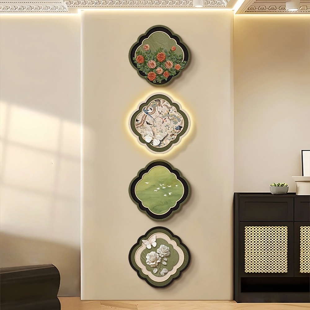 Medieval Style Entrance Hall Decorative Painting Wall Lamp