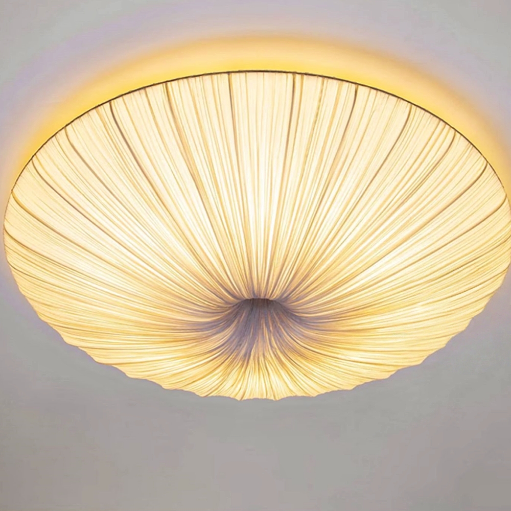 Japanese-Style Creative Fabric Ceiling Lamp - Disc-Shaped Pendant Lamp