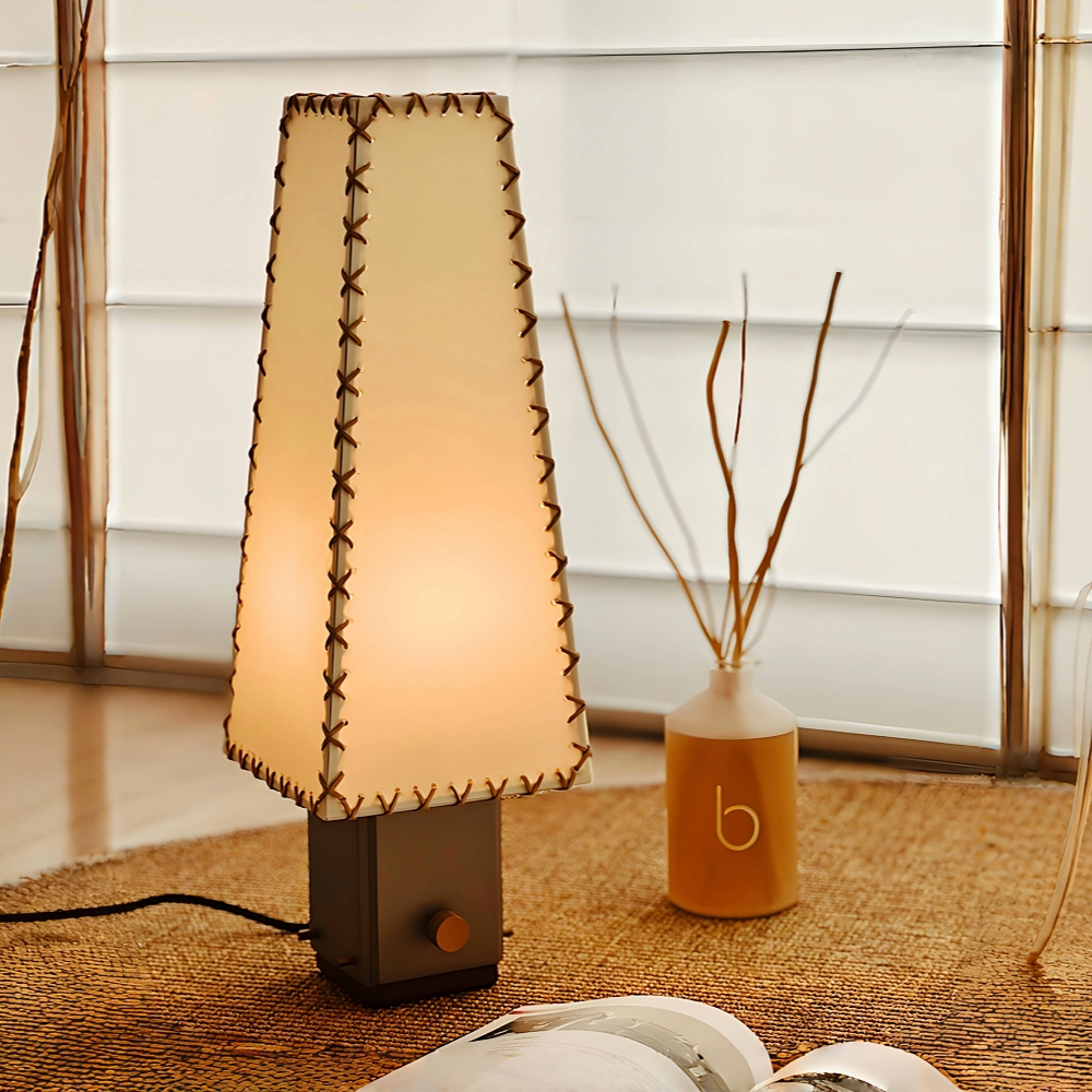 Letter Desk Lamp Handmade Parchment Lampshade