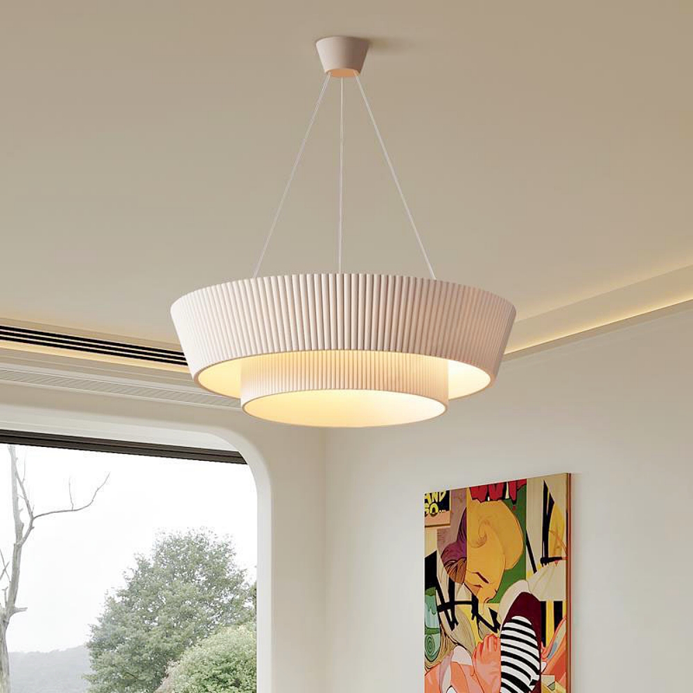 Japanese Style Creative Pleated Fabric Lighting Fixtures