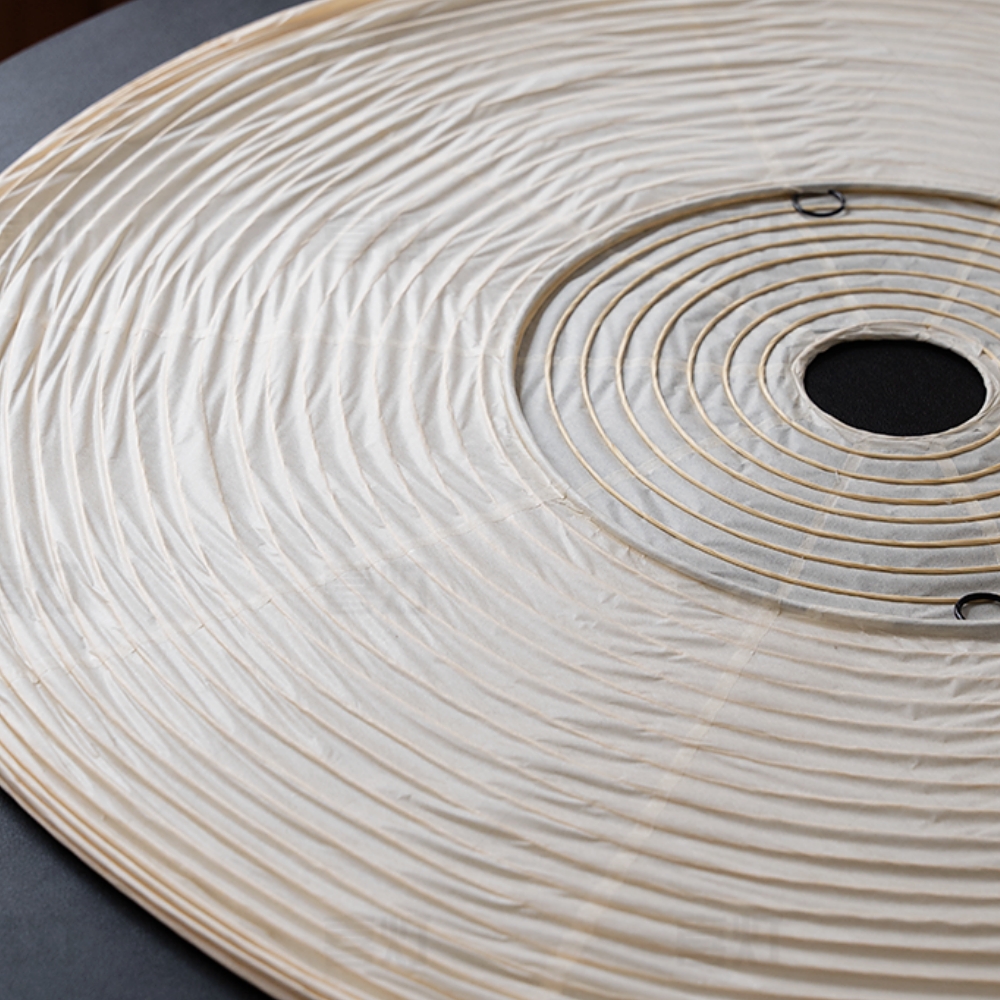 Japanese Wabi-Sabi Style Origami Disc-Shaped Pendant Light